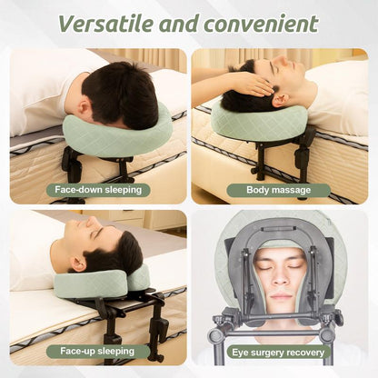 Adjustable Massage Headrest for Bed, Face Down Pillow for Home Use