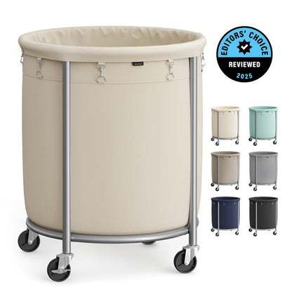 Laundry Basket with Wheels, Rolling Laundry Hamper Cart
