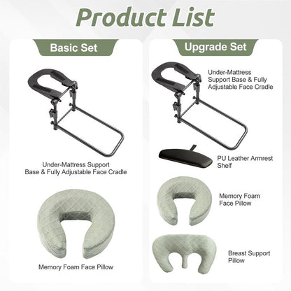 Adjustable Massage Headrest for Bed, Face Down Pillow for Home Use