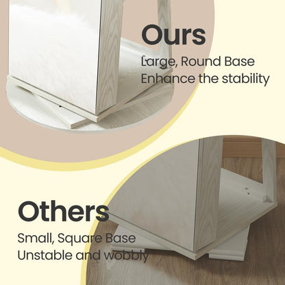 SONGMICS LED Lockable Jewelry Mirror Cabinet, Full-Length Armoire