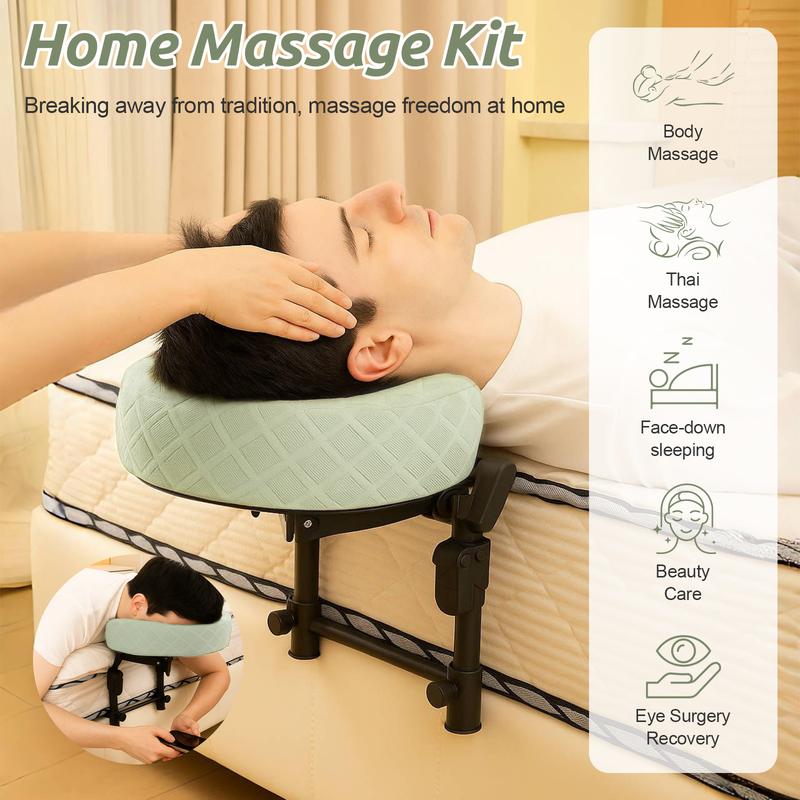 Adjustable Massage Headrest for Bed, Face Down Pillow for Home Use