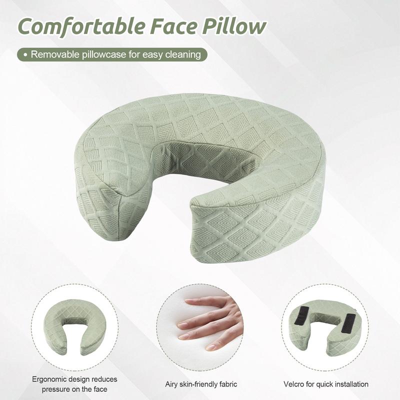 Adjustable Massage Headrest for Bed, Face Down Pillow for Home Use